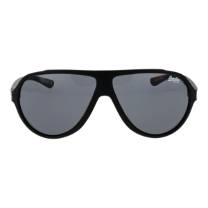 Superdry Sonnenbrille SDS Motor X 61104 – Frontansicht mit Kunststoff Rahmen und Grau Gläsern