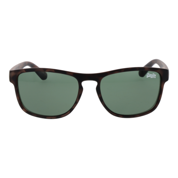 Superdry Sonnenbrille SDS Rockstar 54122 – Frontansicht mit Kunststoff Rahmen und Grün Gläsern