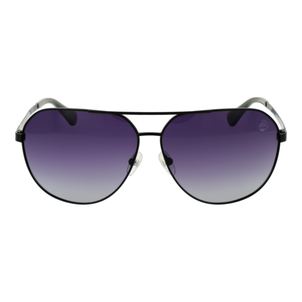 Timberland Sonnenbrille TB00029 6502D – Frontansicht mit Metall Rahmen und Lila Gläsern