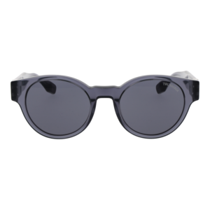 Trussardi Sonnenbrille TSM9027 52T02 – Frontansicht mit Azetat Rahmen und Grau Gläsern