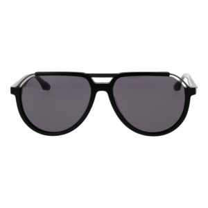 Trussardi Sonnenbrille TSM9036 59A01 – Frontansicht mit Azetat & Edelstahl Rahmen und Grau Gläsern