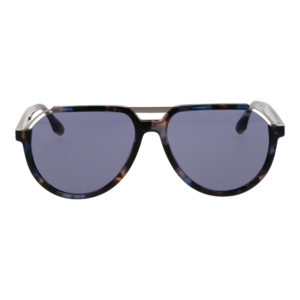 Trussardi Sonnenbrille TSM9036 59G21 – Frontansicht mit Azetat & Edelstahl Rahmen und Blau Gläsern
