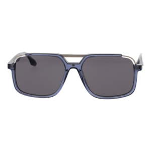 Trussardi Sonnenbrille TSM9037 58T01 – Frontansicht mit Azetat & Edelstahl Rahmen und Grau Gläsern