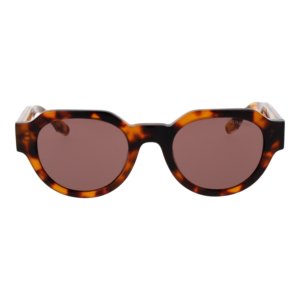Trussardi Sonnenbrille TSU9031 51G22 – Frontansicht mit Azetat Rahmen und Braun Gläsern