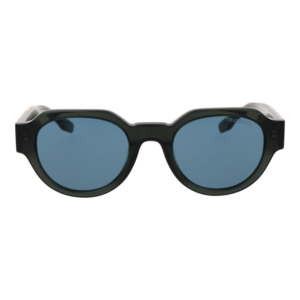 Trussardi Sonnenbrille TSU9031 51T01 – Frontansicht mit Azetat Rahmen und Blau Gläsern