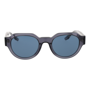 Trussardi Sonnenbrille TSU9031 51T02 – Frontansicht mit Azetat Rahmen und Blau Gläsern