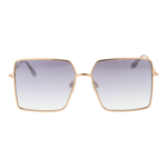 Trussardi Sonnenbrille TSW3010 5904B – Frontansicht mit Edelstahl Rahmen und Lila Gläsern