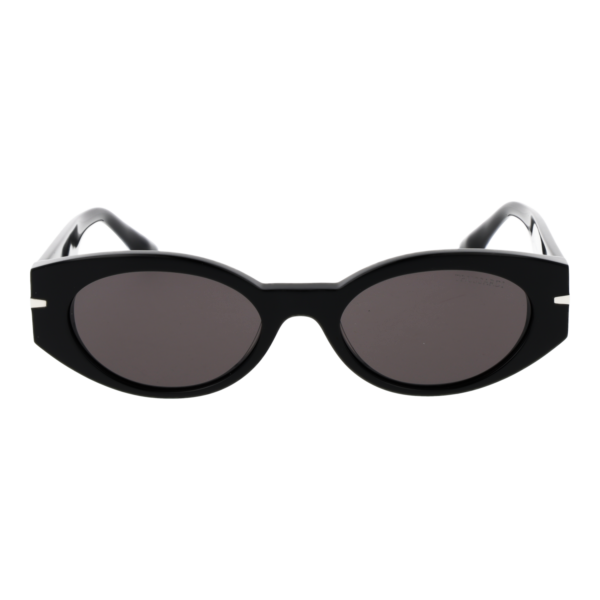Trussardi Sonnenbrille TSW9017 54A01 – Frontansicht mit Azetat Rahmen und Grau Gläsern