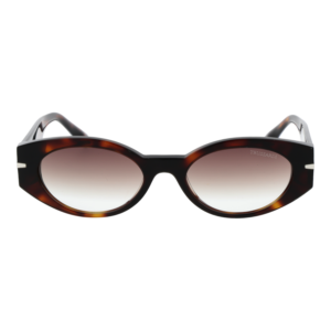 Trussardi Sonnenbrille TSW9017 54G21 – Frontansicht mit Azetat Rahmen und Braun Gläsern