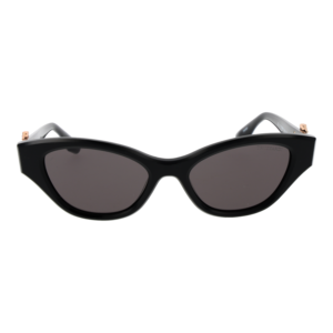 Trussardi Sonnenbrille TSW9021 55A01 – Frontansicht mit Azetat Rahmen und Grau Gläsern