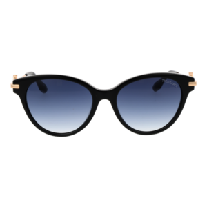 Trussardi Sonnenbrille TSW9025 55A01 – Frontansicht mit Azetat Rahmen und Blau Gläsern