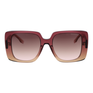 Trussardi Sonnenbrille TSW9029 53C01 – Frontansicht mit Azetat Rahmen und Rosa Gläsern