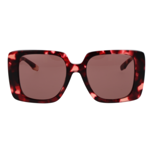 Trussardi Sonnenbrille TSW9029 53G21 – Frontansicht mit Azetat Rahmen und Rosa Gläsern