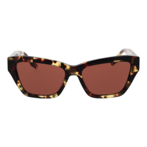 Trussardi Sonnenbrille TSW9030 57G21 – Frontansicht mit Azetat Rahmen und Braun Gläsern
