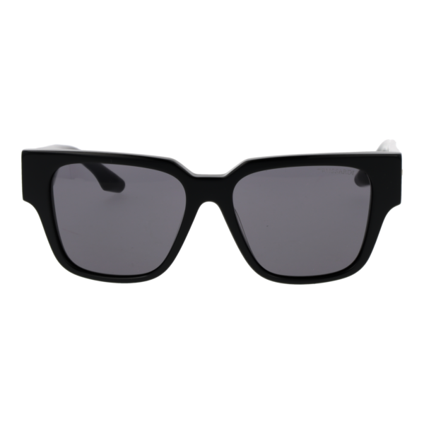Trussardi Sonnenbrille TSW9033 54A01 – Frontansicht mit Azetat Rahmen und Grau Gläsern