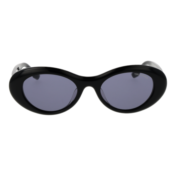 Trussardi Sonnenbrille TSW9094 53A01 – Frontansicht mit Azetat Rahmen und Grau Gläsern