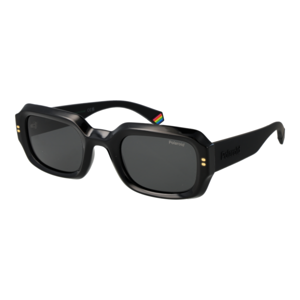 Polaroid Rechteck Sonnenbrille PLD 6239/S/X 51807M9 in Schwarz – 45° Seitenansicht