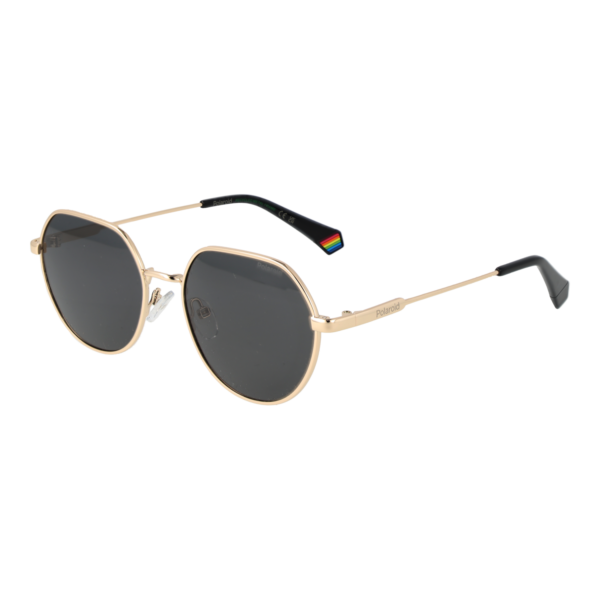 Polaroid Panto Sonnenbrille PLD 6236/S/X 54RHLM9 in Gold – 45° Seitenansicht