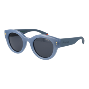 Polaroid Rund Sonnenbrille PLD 6240/S/X 48MVUC3 in Blau – 45° Seitenansicht