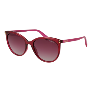 Polaroid Schmetterling Sonnenbrille PLD 6231/S 55QHOJR in Lila – 45° Seitenansicht