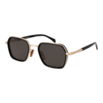 David Beckham Quadrat Sonnenbrille DB 1194/G/S 53RHLIR in Gold – 45° Seitenansicht