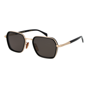 David Beckham Quadrat Sonnenbrille DB 1194/G/S 53RHLIR in Gold – 45° Seitenansicht