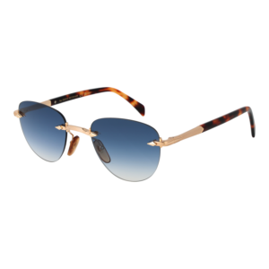 David Beckham Panto Sonnenbrille DB 1224/S 510NR08 in Gold – 45° Seitenansicht