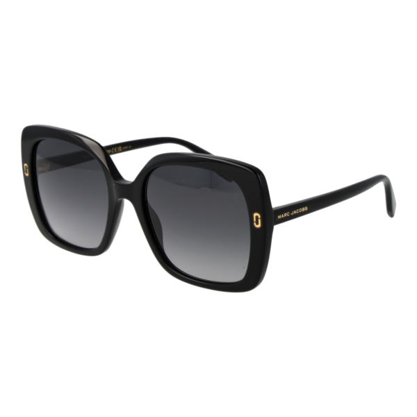 Marc Jacobs Quadrat Sonnenbrille MJ 1138/S 568079O in Schwarz – 45° Seitenansicht