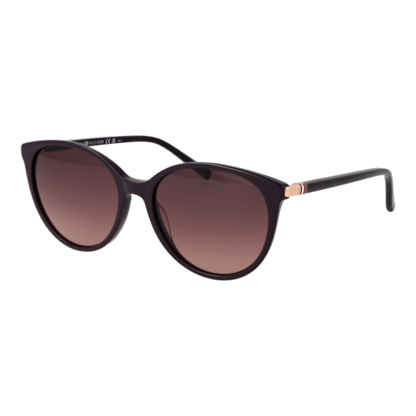 Tommy Hilfiger Panto Sonnenbrille TH 2350/S 56B3V3X in Lila – 45° Seitenansicht