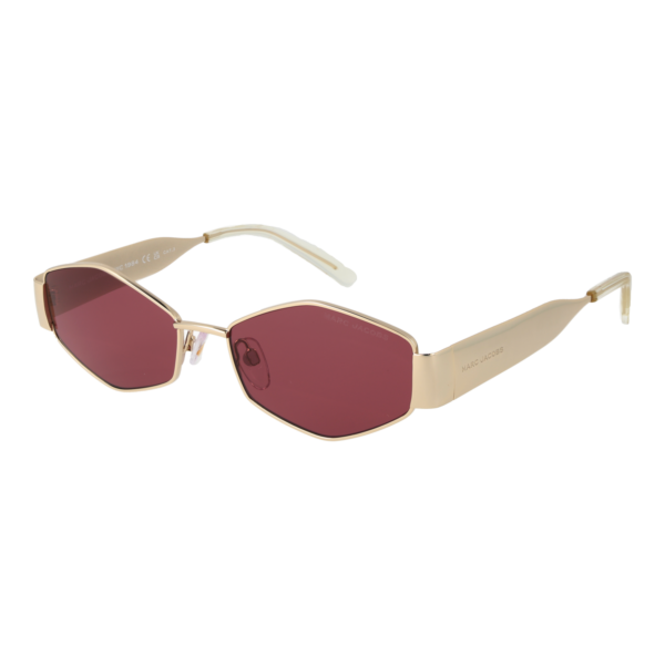 Marc Jacobs Geometric Sonnenbrille MARC 496/SHINY 55NOA4S in Gold – 45° Seitenansicht