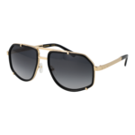 Dsquared2 Rechteck Sonnenbrille D2 0190/S 608079O in Schwarz – 45° Seitenansicht