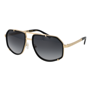 Dsquared2 Rechteck Sonnenbrille D2 0190/S 608079O in Schwarz – 45° Seitenansicht