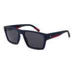 Tommy Hilfiger Quadrat Sonnenbrille TH 2324/S 56PJPIR in Blau – 45° Seitenansicht