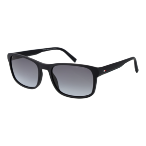 Tommy Hilfiger Rechteck Sonnenbrille TH 2325/S 56PJPGB in Blau – 45° Seitenansicht