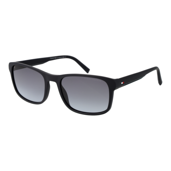 Tommy Hilfiger Rechteck Sonnenbrille TH 2325/S 56PJPGB in Blau – 45° Seitenansicht