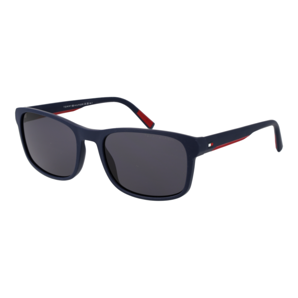 Tommy Hilfiger Rechteck Sonnenbrille TH 2325/S 56PJPIR in Blau – 45° Seitenansicht