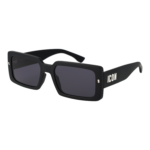 Dsquared2 Rechteck Sonnenbrille ICON 0029/S 55003IR in Schwarz – 45° Seitenansicht