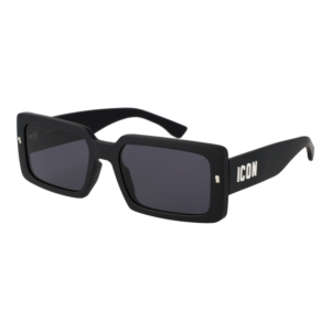 Dsquared2 Rechteck Sonnenbrille ICON 0029/S 55003IR in Schwarz – 45° Seitenansicht