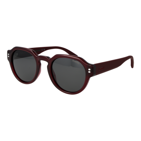 Polaroid Panto Sonnenbrille PLD 6249/S/X 50LHFM9 in Burgunder – 45° Seitenansicht