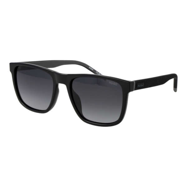Hugo Rechteck Sonnenbrille HG 1391/G/S 568079O in Schwarz – 45° Seitenansicht