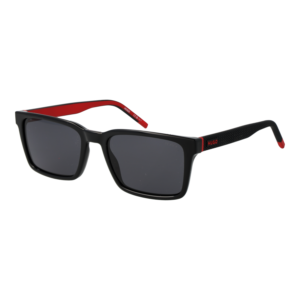 Hugo Rechteck Sonnenbrille HG 1392/S 55807IR in Schwarz – 45° Seitenansicht