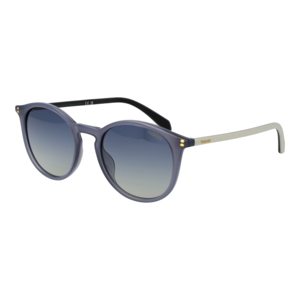 Polaroid Panto Sonnenbrille PLD 4206/S/X 51YB7Z7 in Grau – 45° Seitenansicht