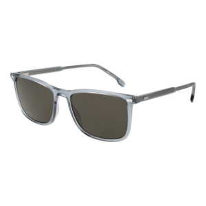 Boss Rechteck Sonnenbrille BOSS 1879/S 56PJPIR in Blau – 45° Seitenansicht
