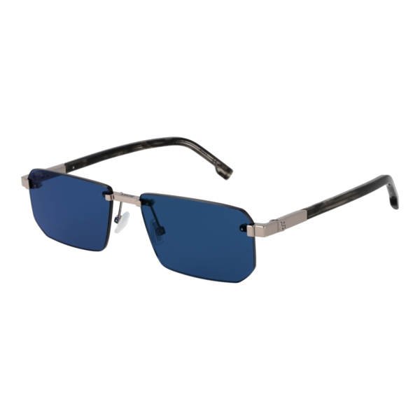 Boss Rechteck Sonnenbrille BOSS 1918/S 576LBMT in Silber – 45° Seitenansicht