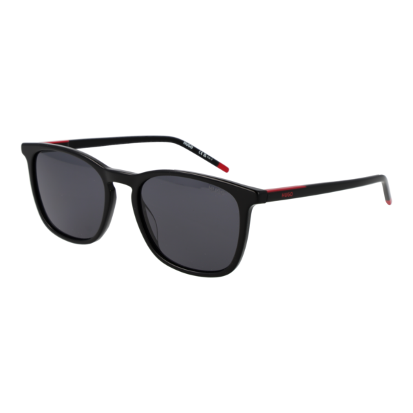 Hugo Rechteck Sonnenbrille HG 1399/S 53807IR in Schwarz – 45° Seitenansicht