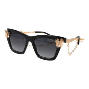 Carolina Herrera Katzenaugen Sonnenbrille HER 0399/S 548079O in Schwarz – 45° Seitenansicht