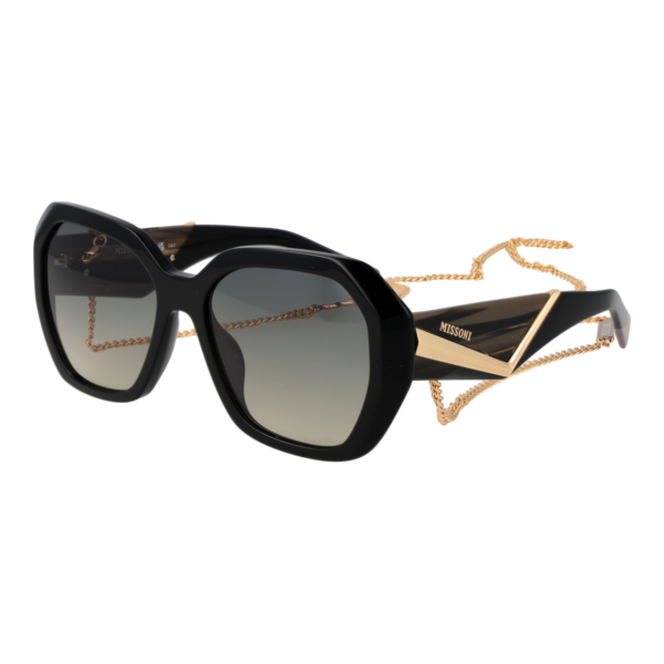 Missoni Quadrat Sonnenbrille MIS 0268/G/S 55807PR in Schwarz – 45° Seitenansicht