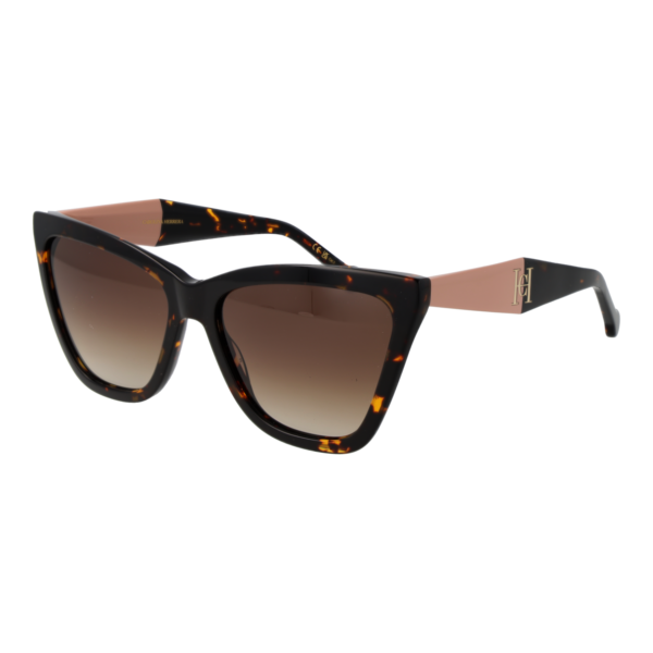 Carolina Herrera Sonnenbrille HER 0374/S 59086HA – 45° Seitenansicht Carolina Herrera Katzenaugen Sonnenbrille HER 0374/S 59086HA in Braun – 45° Seitenansicht
