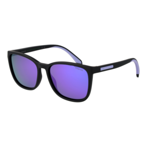 Polaroid Quadrat Sonnenbrille PLD 2169/S/X 56003MF in Schwarz – 45° Seitenansicht