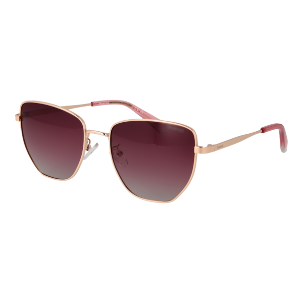 Polaroid Quadrat Sonnenbrille PLD 4204/G/S/X 56DDBJR in Gold – 45° Seitenansicht